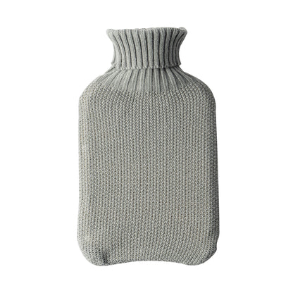 Nicola Spring Hot Water Bottle Cover - Knitted - Grey