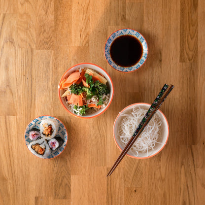 Nicola Spring Japanese Printed Patterned Crockery Plates