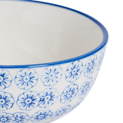 Hand-Printed Rice Bowl - 12cm - Navy