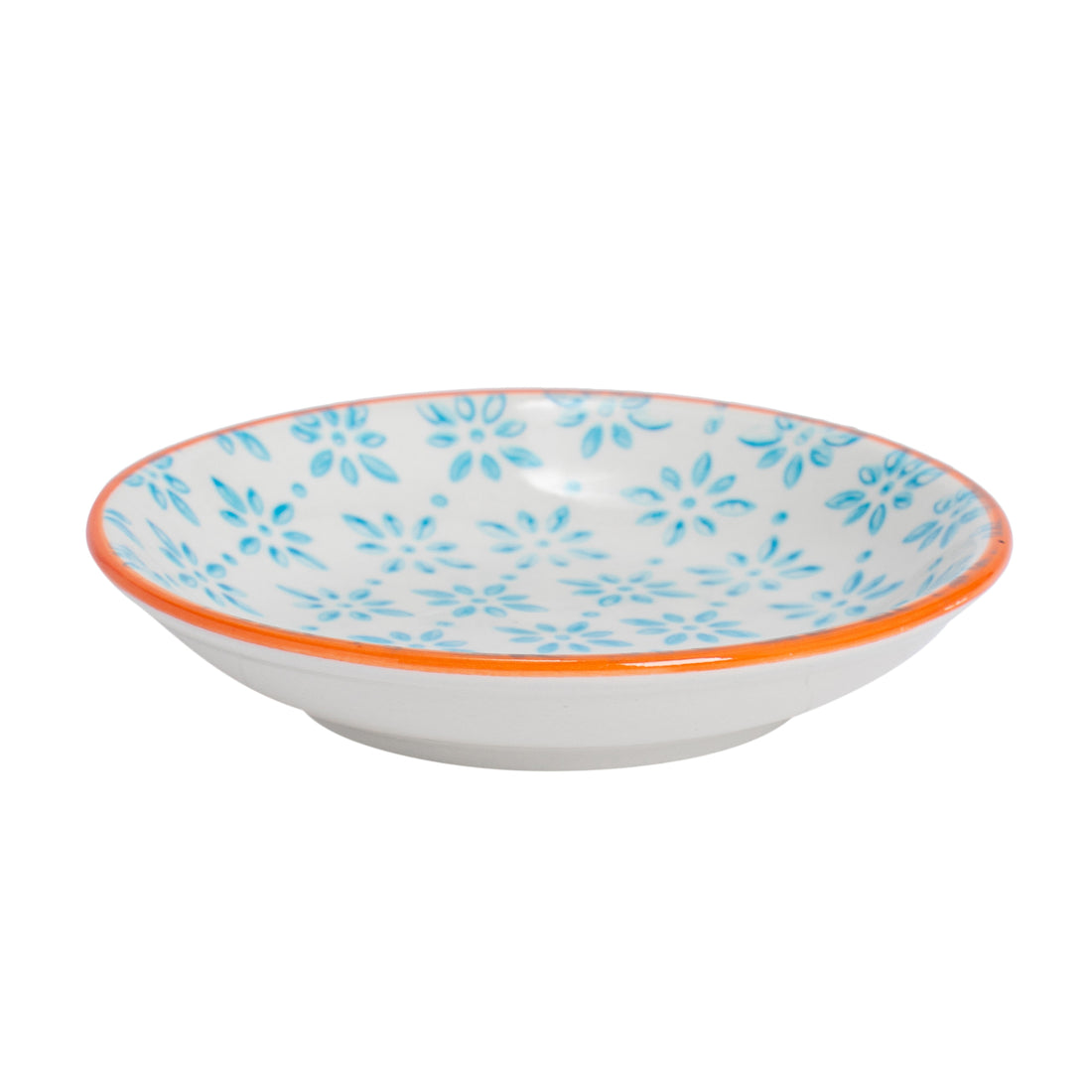 Nicola Spring Hand-Printed Sauce Dish - 10cm - Light Blue