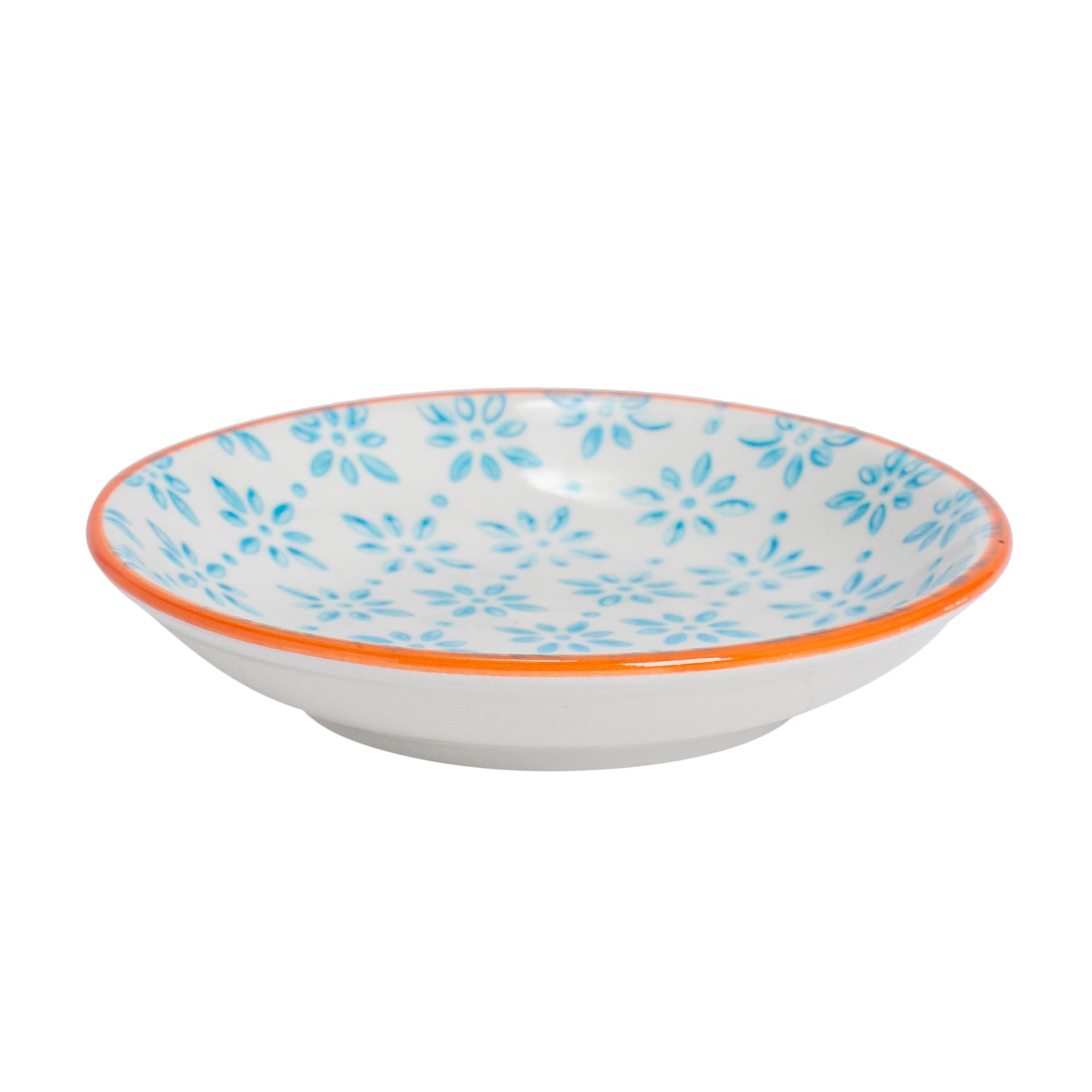 Nicola Spring Hand-Printed Sauce Dish - 10cm - Light Blue