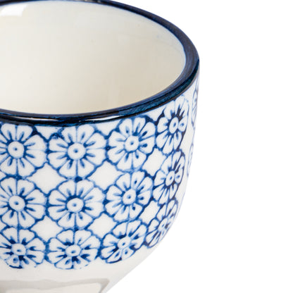 Hand-Printed Egg Cup - Navy