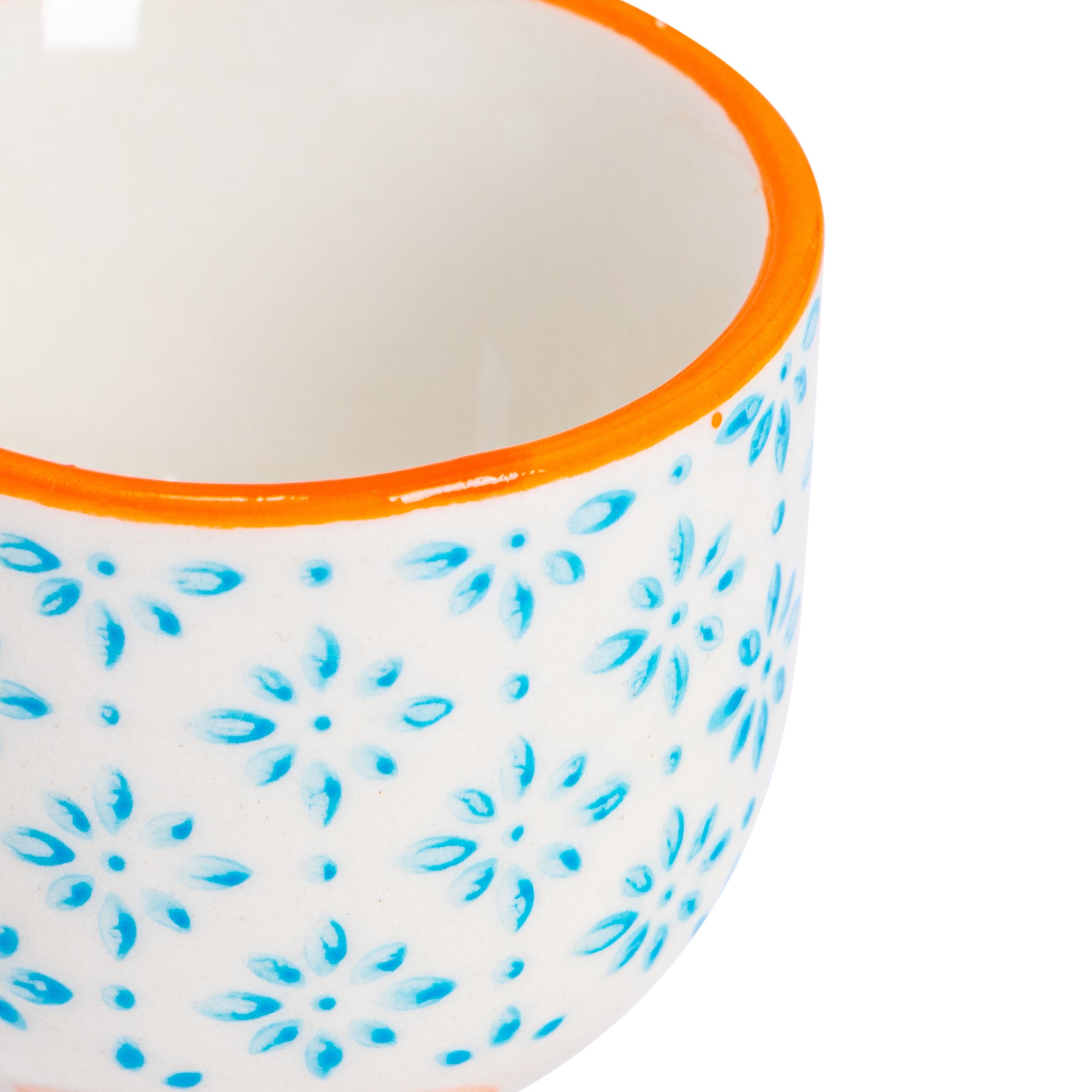 Hand-Printed Egg Cup - Light Blue