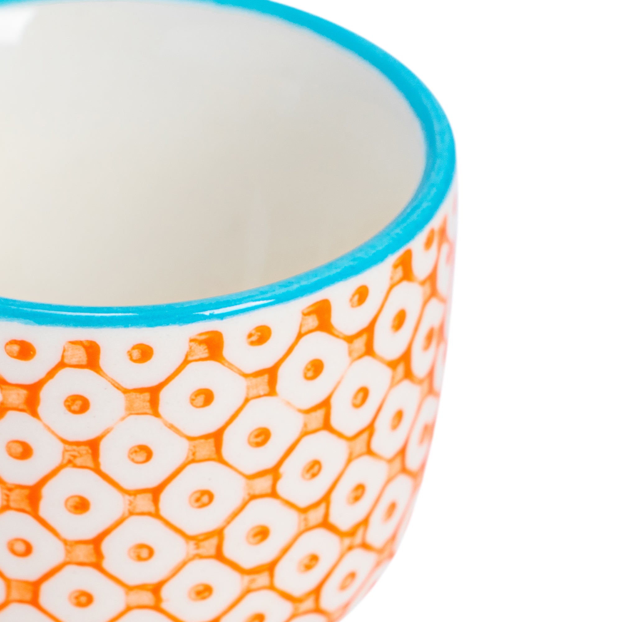 Hand-Printed Egg Cup - Orange