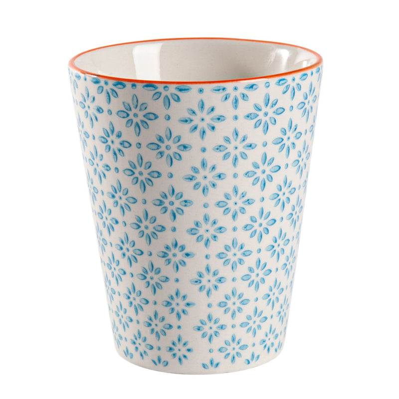 Nicola Spring Hand Printed Porcelain Mug - 280ml - Orange