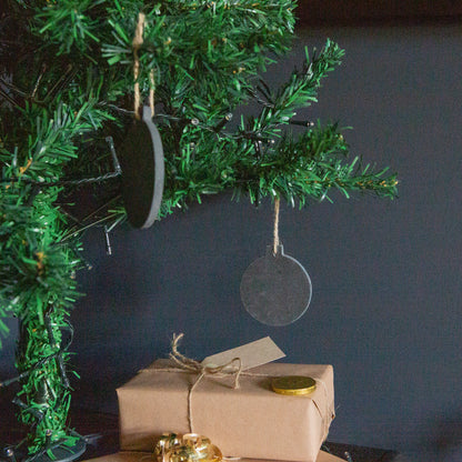 Slate Christmas Tree Decoration - Bauble