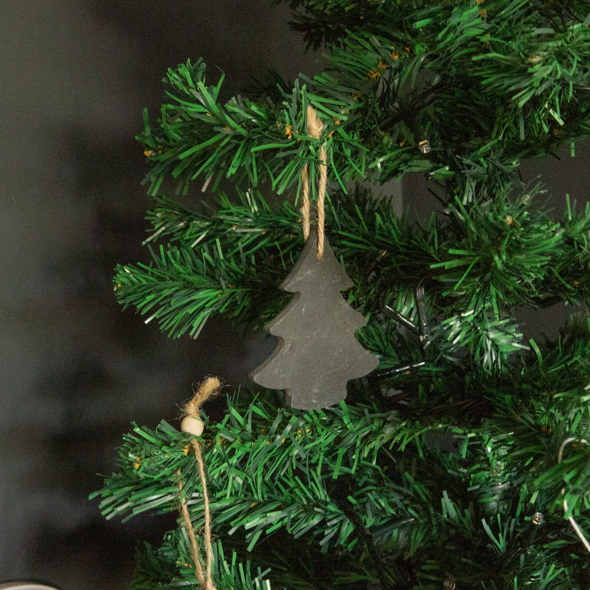 Slate Christmas Tree Decoration - Pine