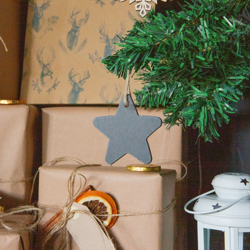 Slate Christmas Tree Decoration - Star - By Nicola Spring