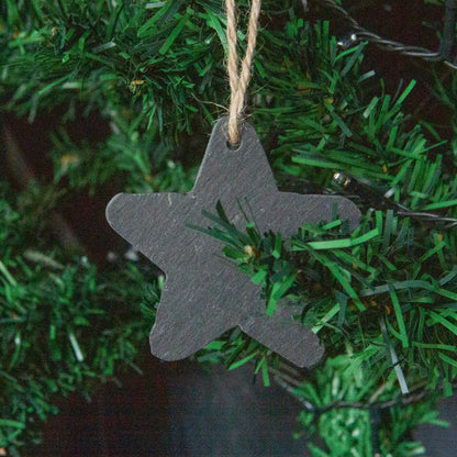 Slate Christmas Tree Decoration - Star
