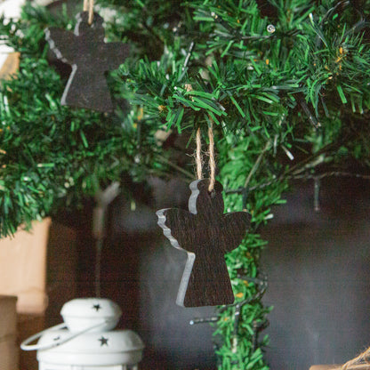 Slate Christmas Tree Decoration - Angel