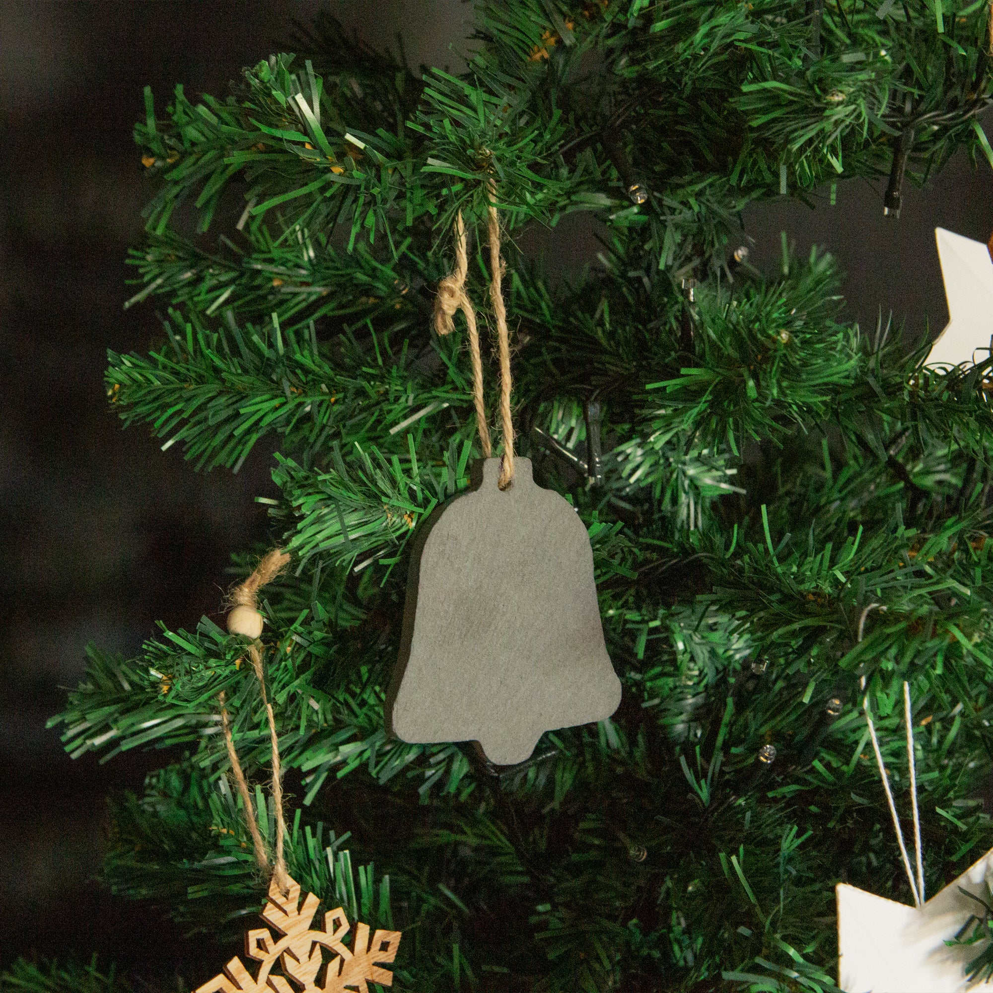 Slate Christmas Tree Decoration - Bell