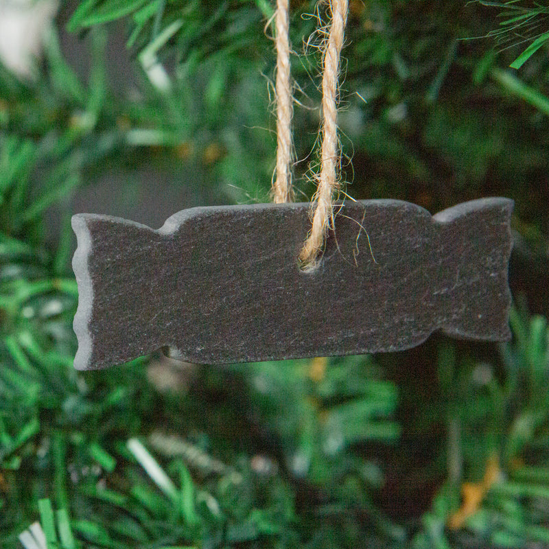 Slate Christmas Tree Decoration - Cracker - By Nicola Spring