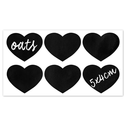 Nicola Spring Storage Jar Sticker Set - Heart - Small