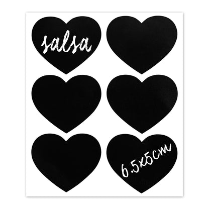 Nicola Spring Storage Jar Sticker Set - Heart - Large