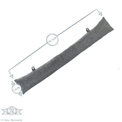 Fabric Door Snake - Grey with Heart