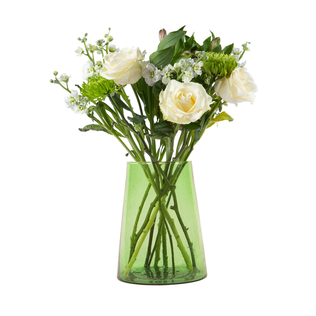 Jebel Recycled Glass Large Vase - Green