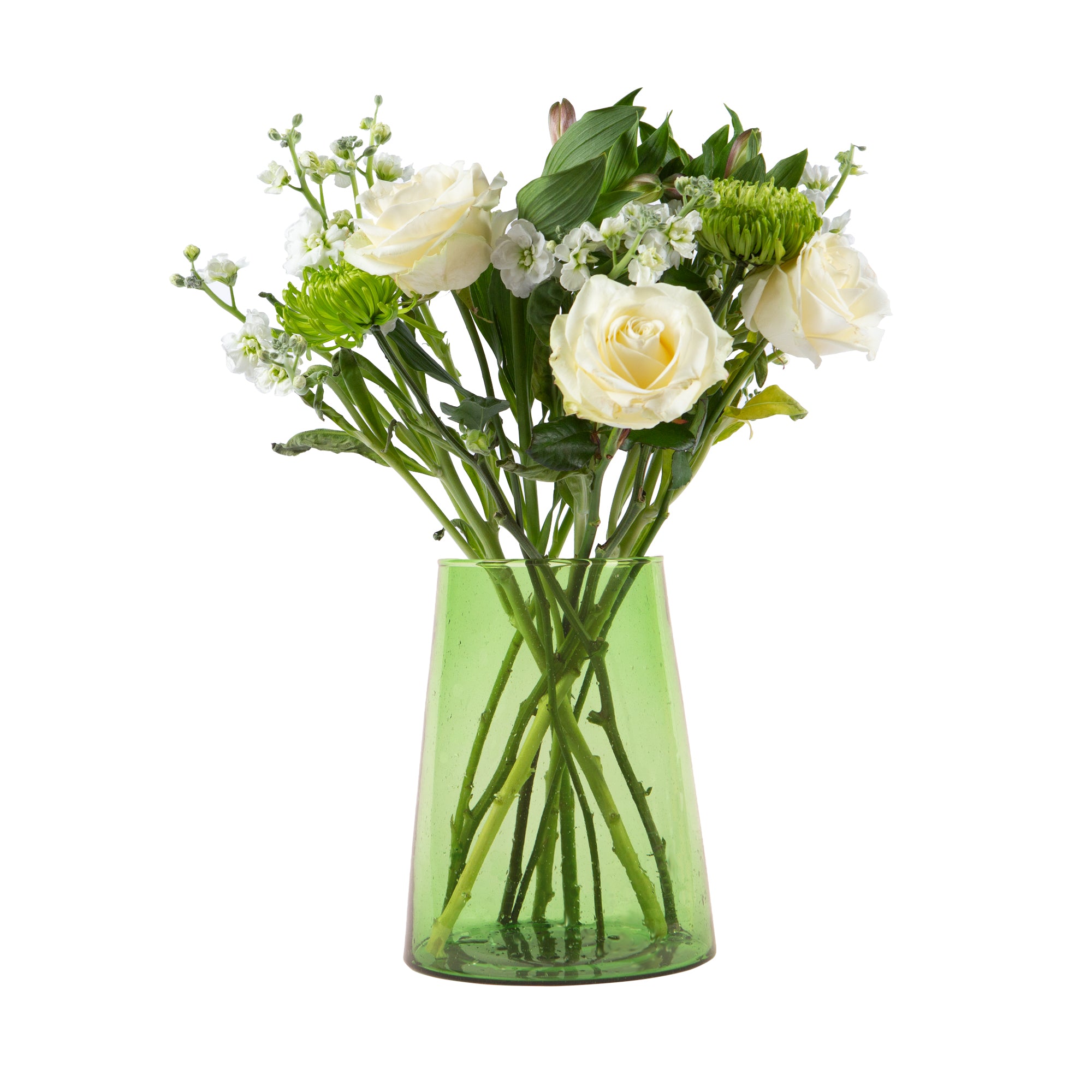 Jebel Recycled Glass Large Vase - Green