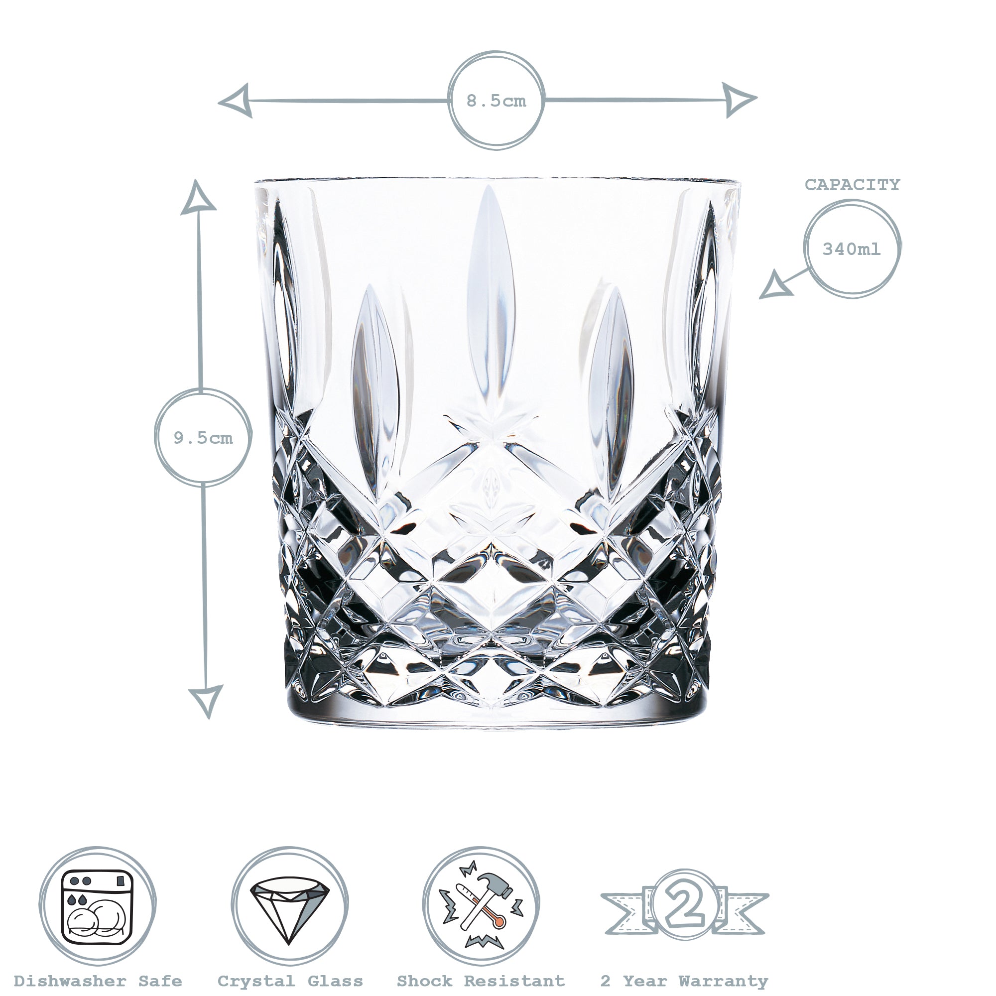 RCR Orchestra Tumbler Glass 340ml