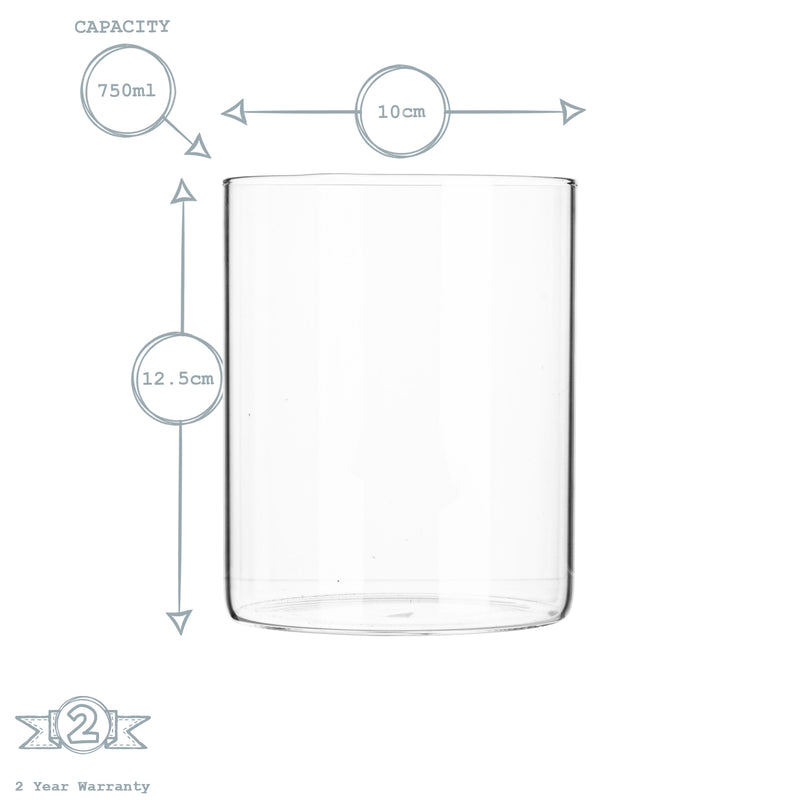 Argon Tableware Glass Jar - 750ml