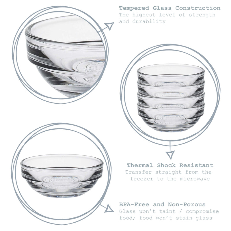 Duralex Lys Glass Stacking Bowl - 6cm