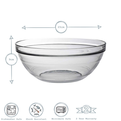 Lys Glass Stacking Bowl - 23cm