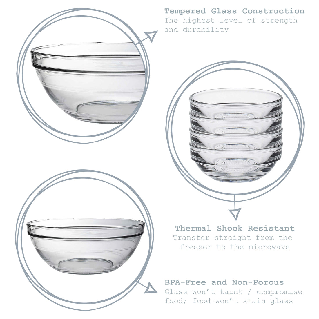 Lys Glass Stacking Bowl - 31cm