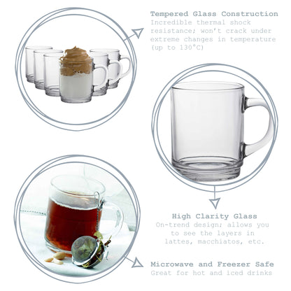 Clear 260ml Versailles Glass Coffee Mug