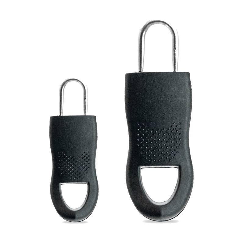 Harbour Housewares Pack of 16 Universal Zipper Fixers - 2 Sizes - Black