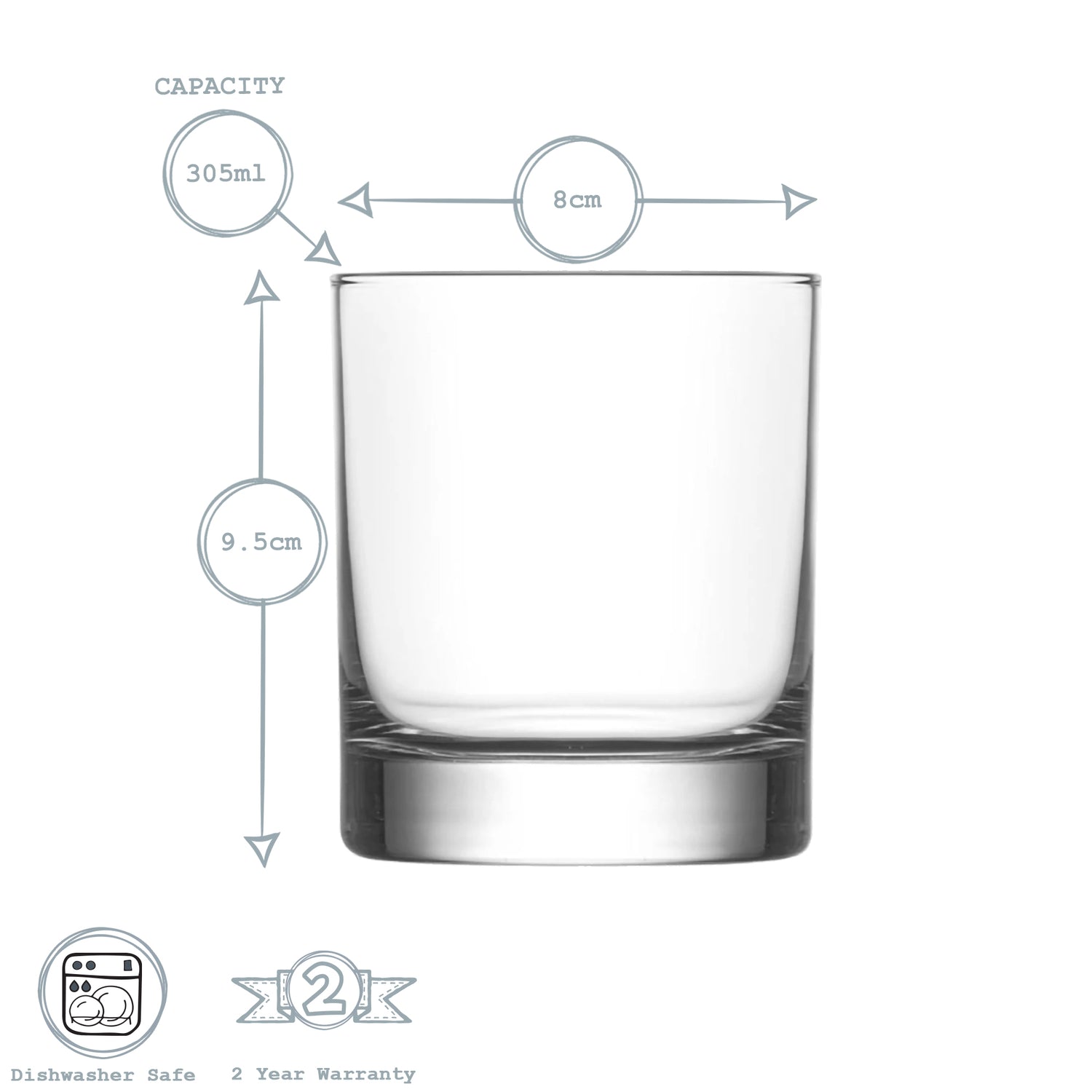 Ada Whisky Glass - 305ml