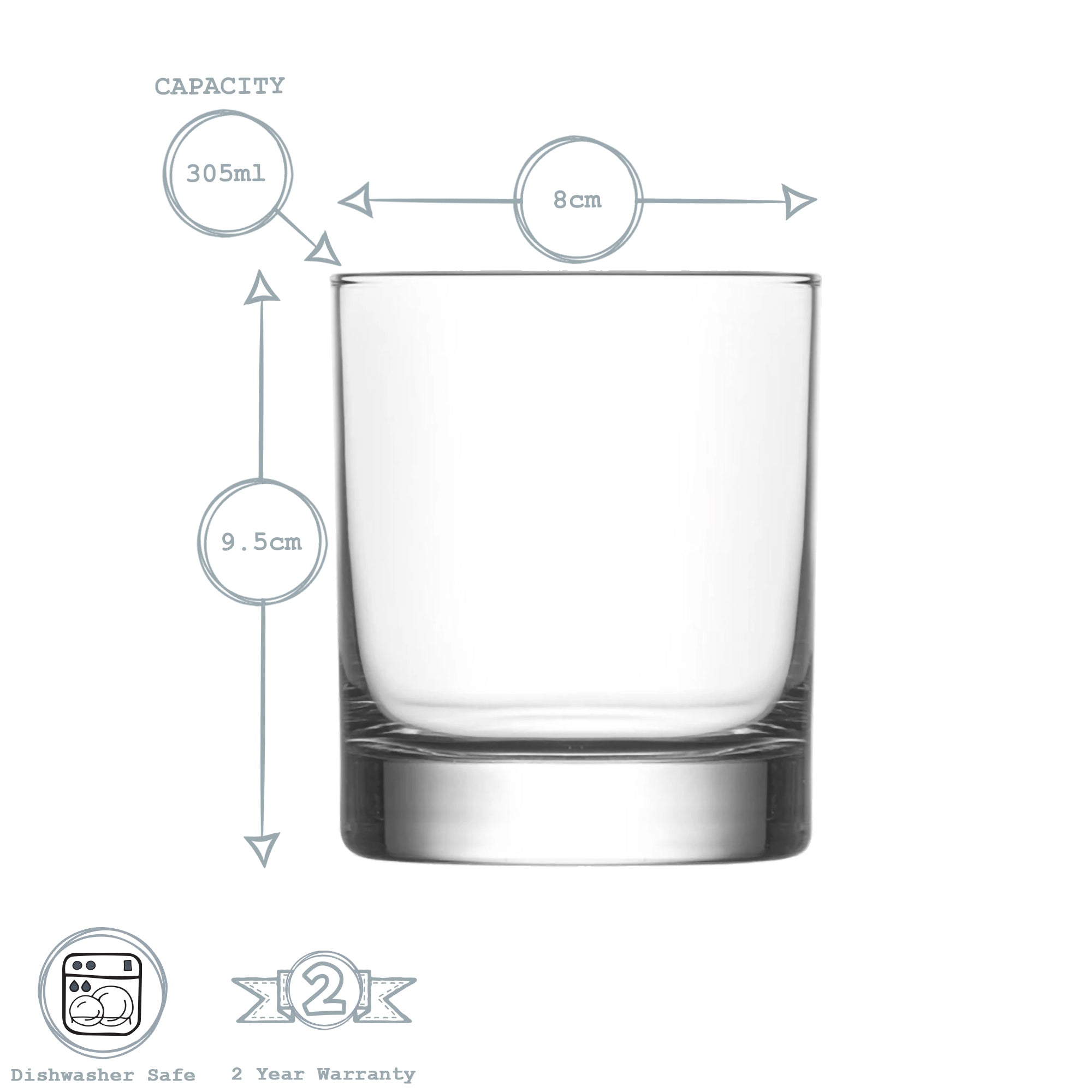 Ada Whisky Glass - 305ml