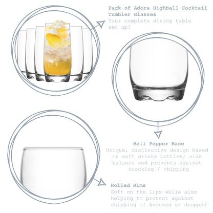 Adora Highball Glass - 390ml