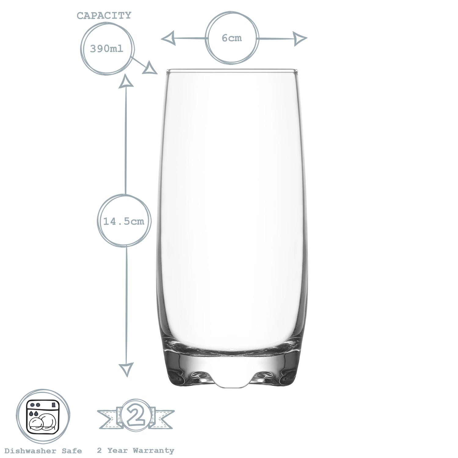 Adora Highball Glass - 390ml