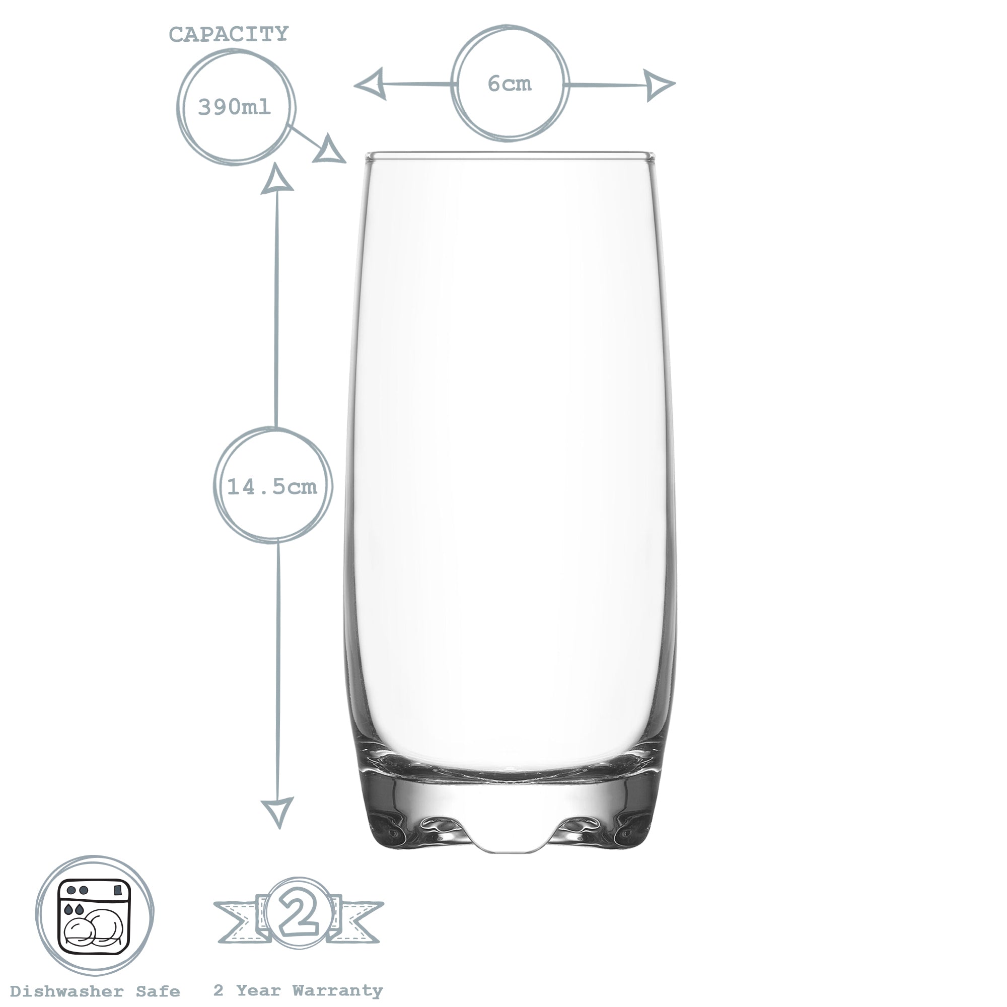 Adora Highball Glass - 390ml