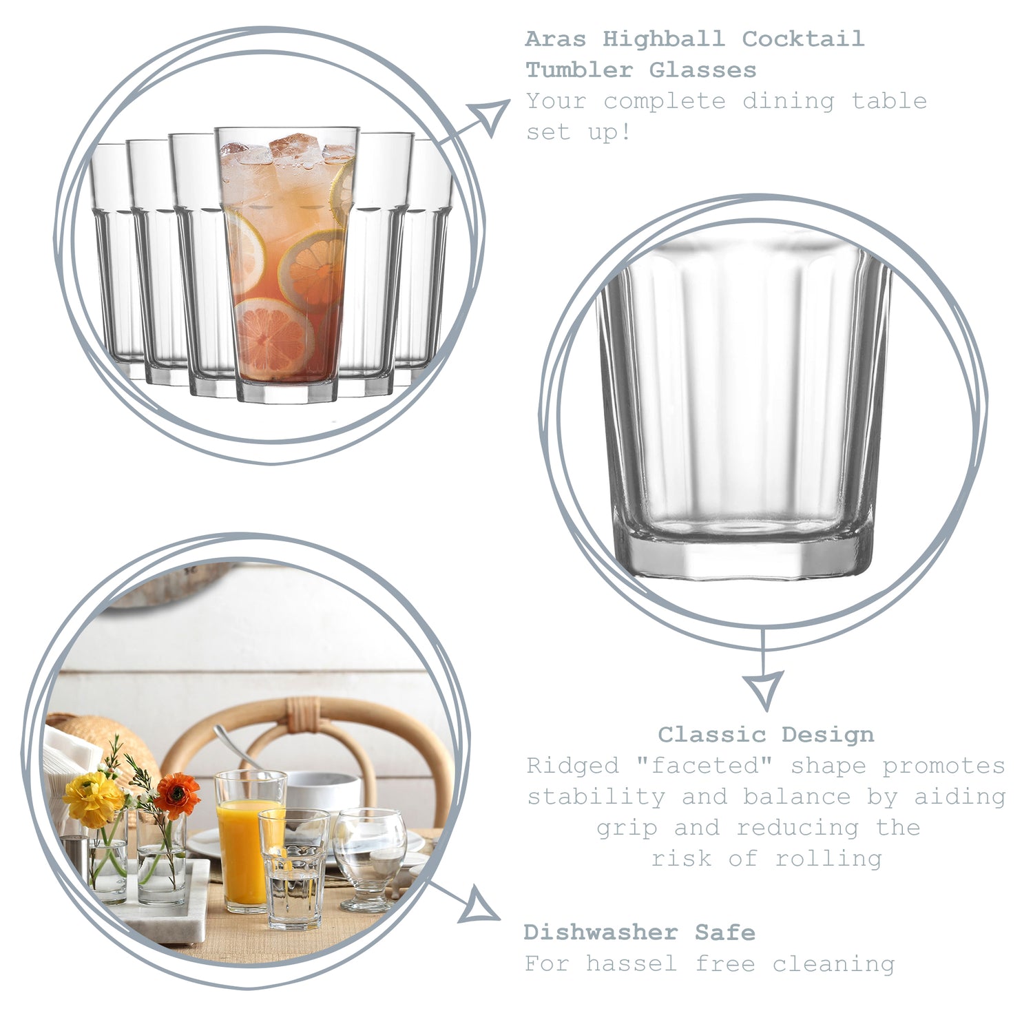 Aras Highball Glass - 360ml