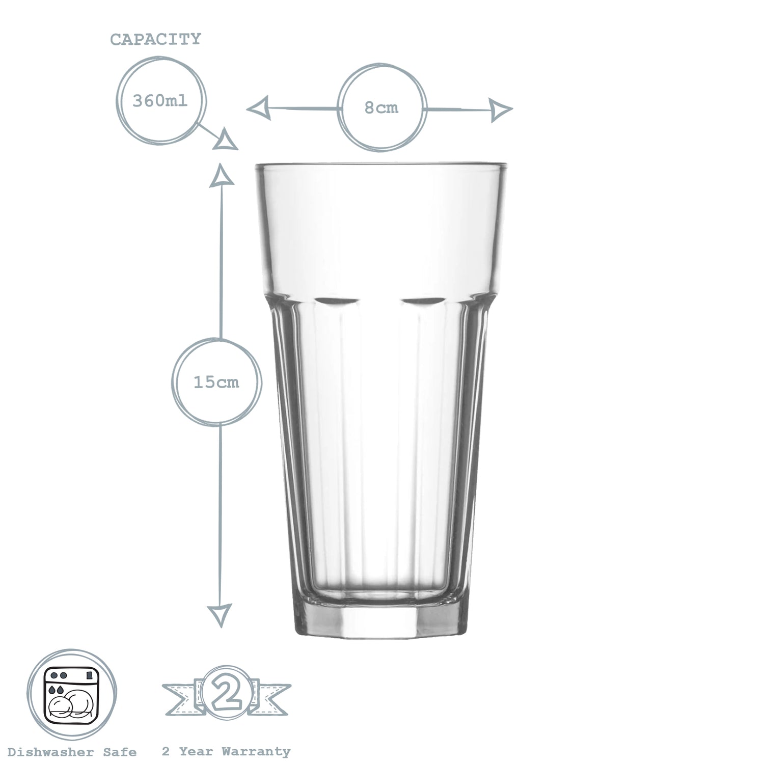 Aras Highball Glass - 360ml