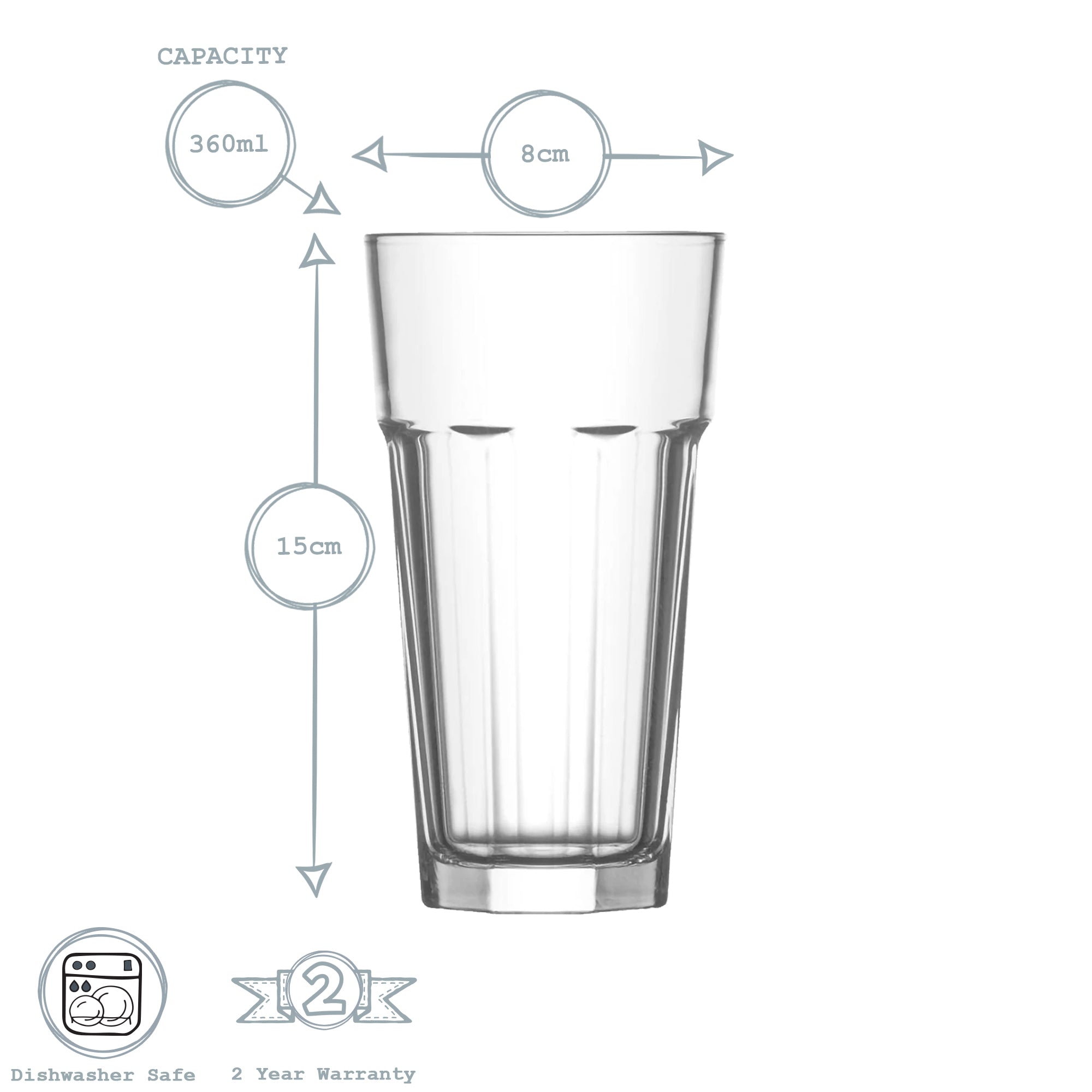 Aras Highball Glass - 360ml