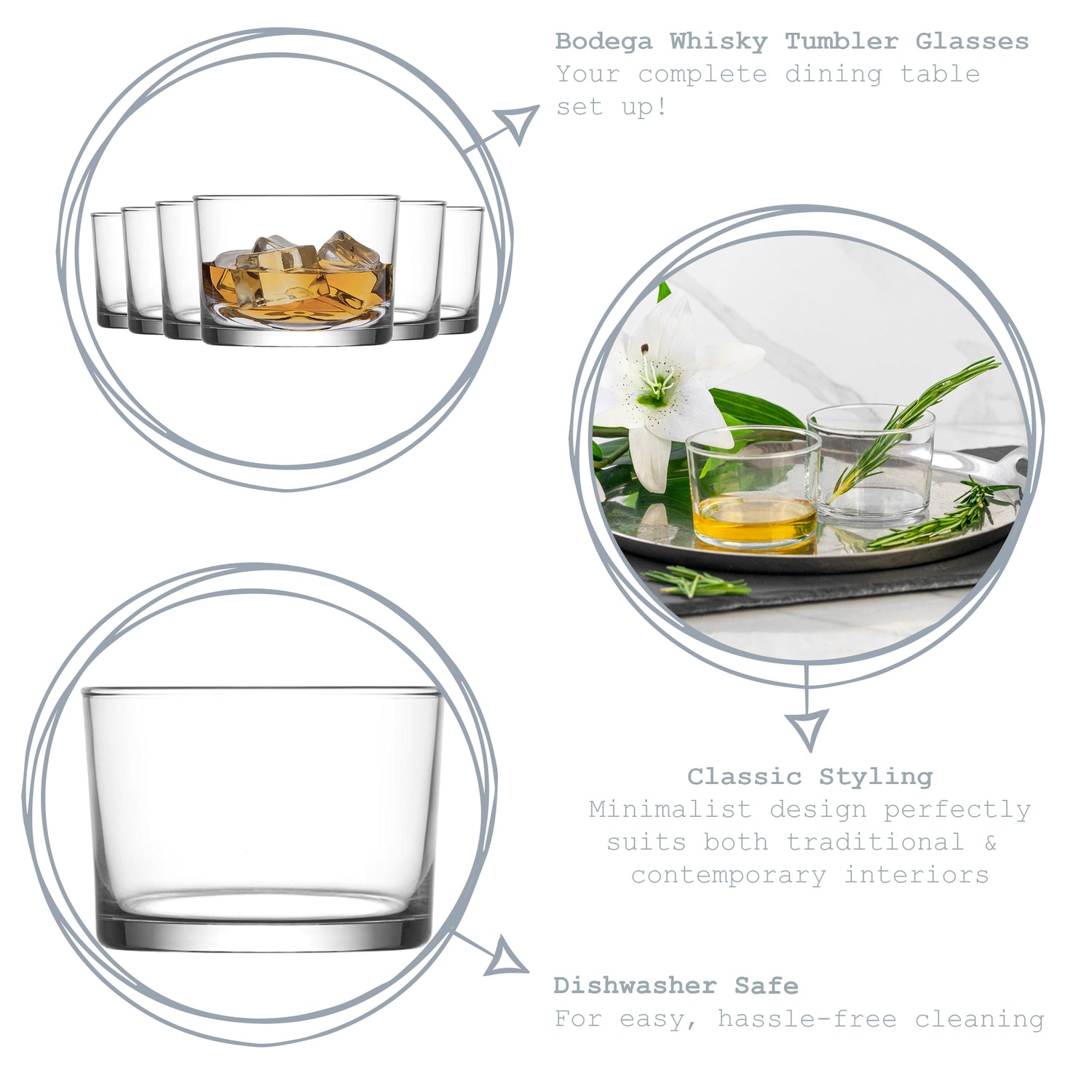 Bodega Whisky Tumbler - 240ml