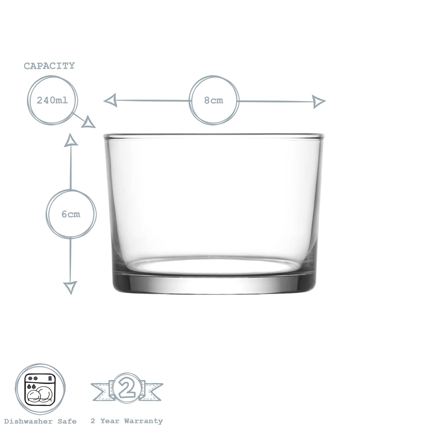 Bodega Whisky Tumbler - 240ml