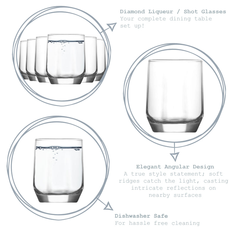 LAV Diamond Shot Glass - 80ml