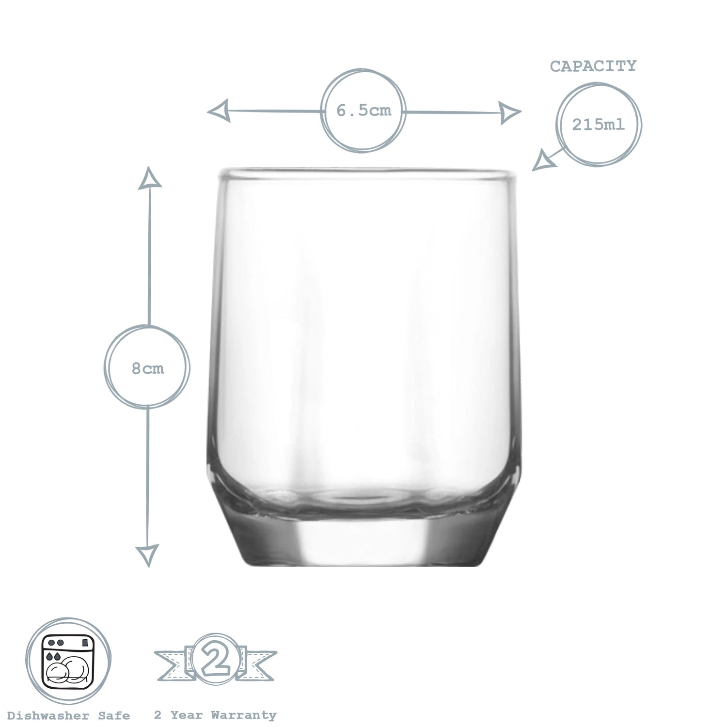 Diamond Water Tumbler - 215ml