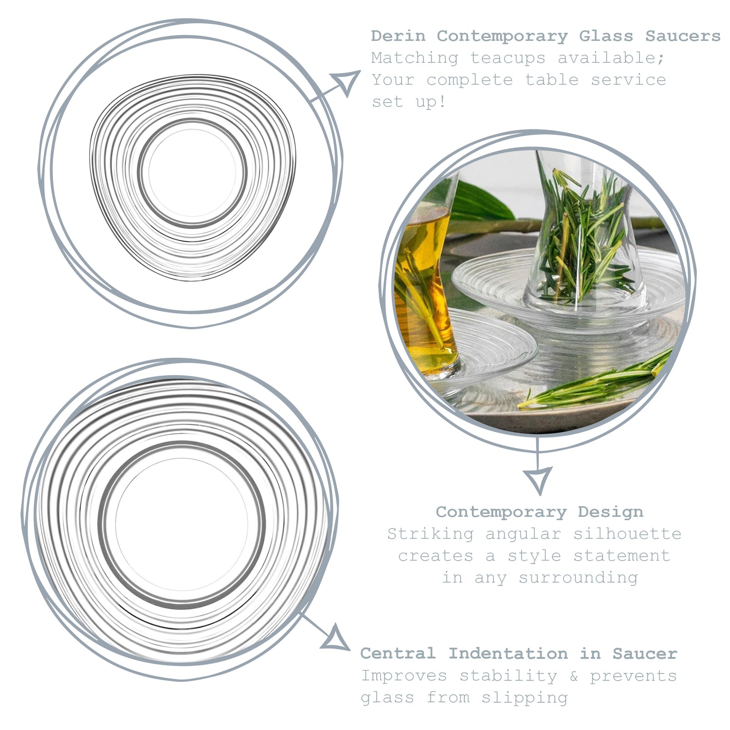Derin Tea Saucer - 13cm
