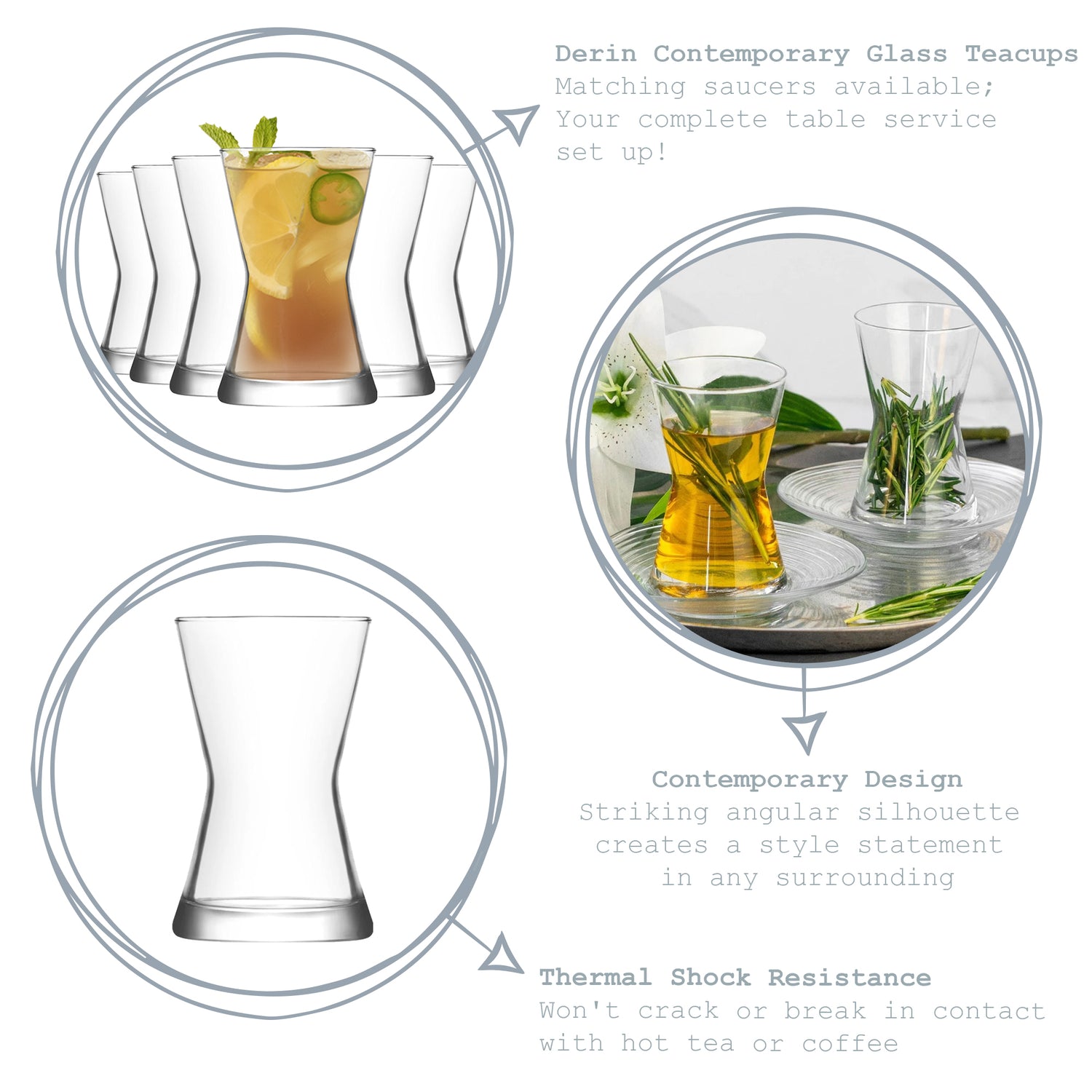 Derin Tea Glass - 140ml