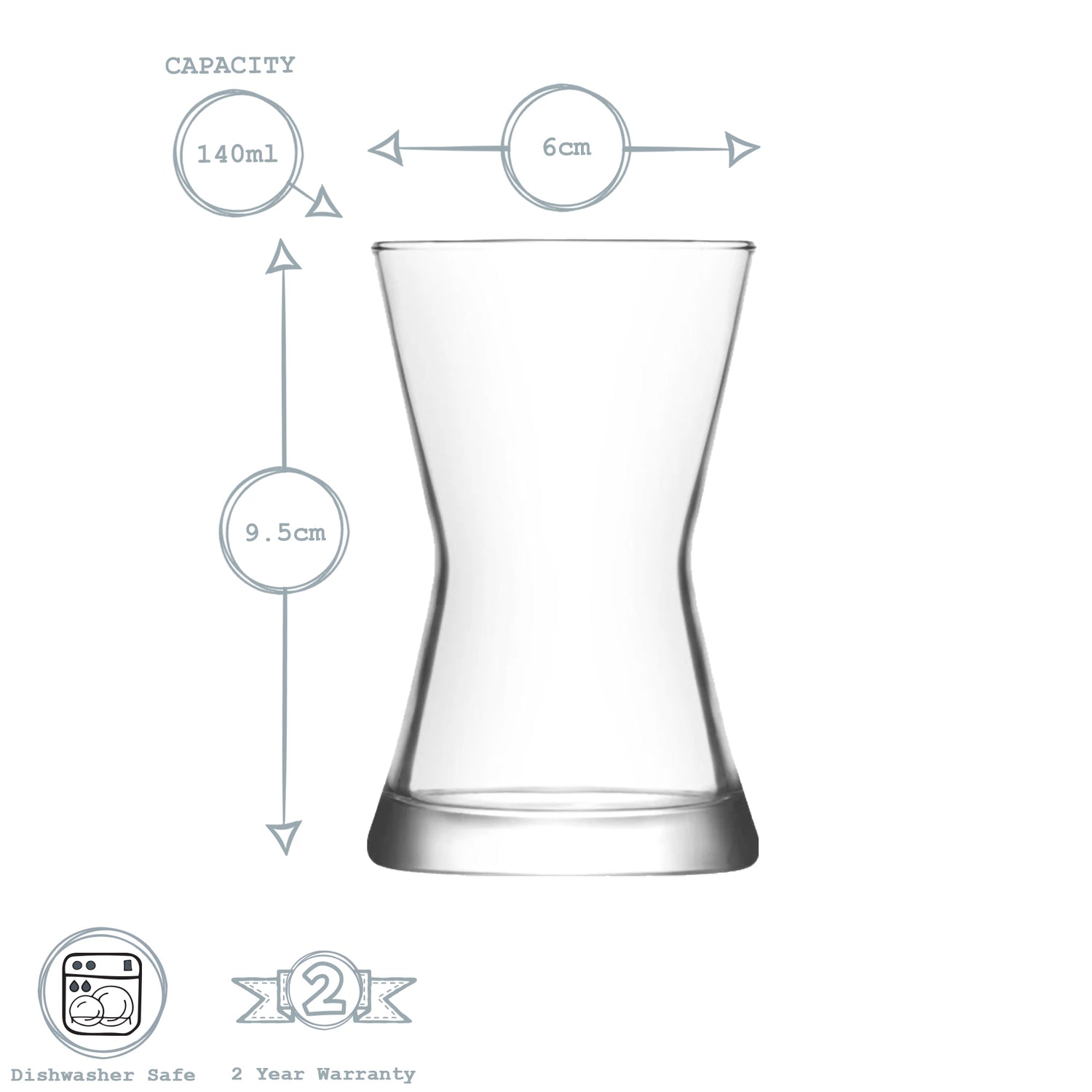Derin Tea Glass - 140ml