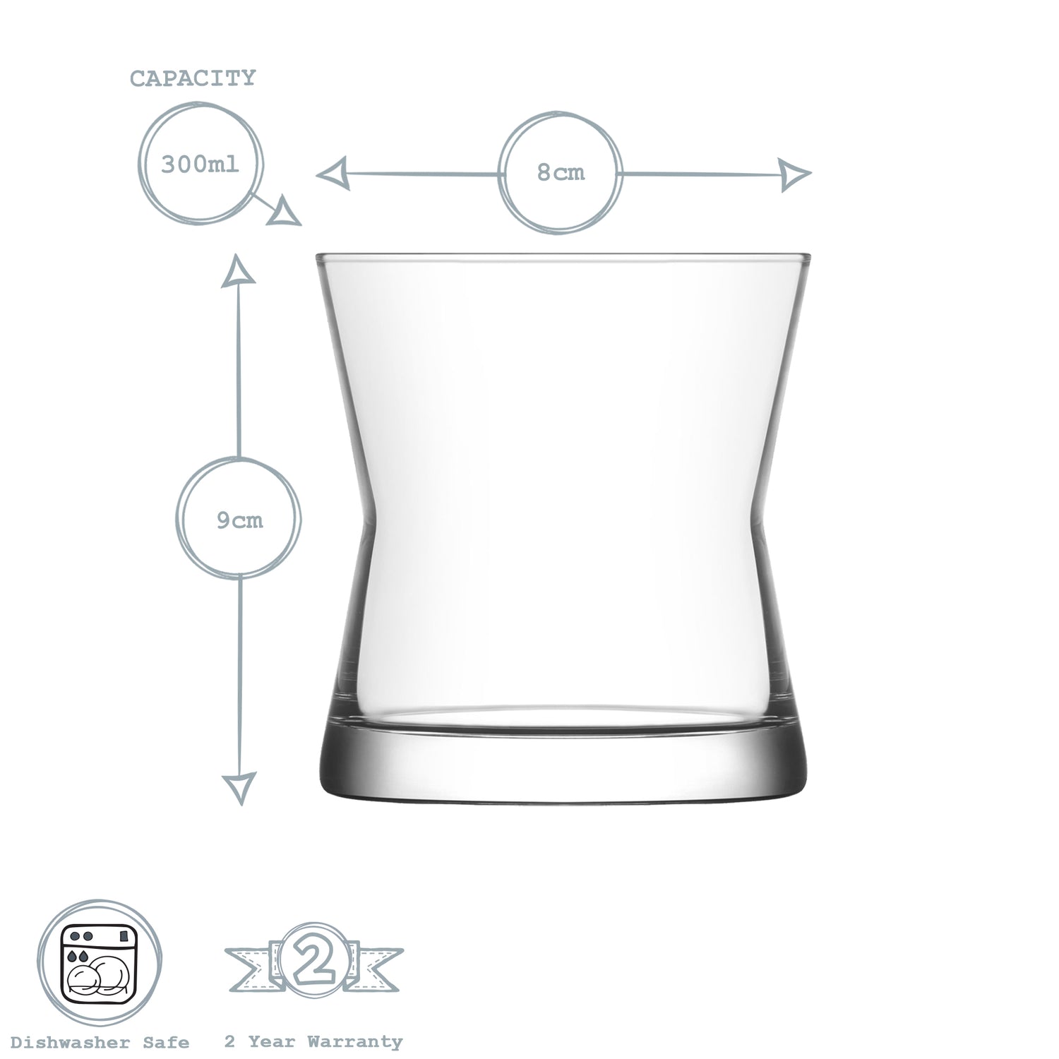 Derin Whisky Glass - 300ml
