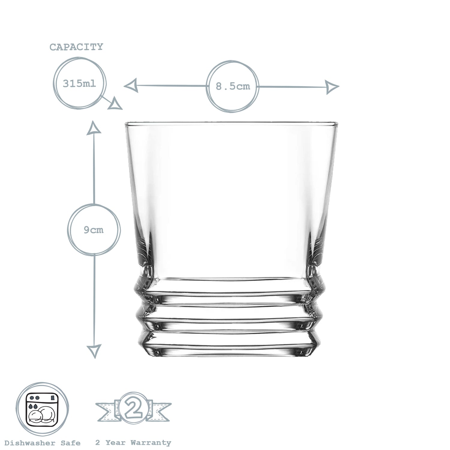 Elegan Whisky Glass - 315ml