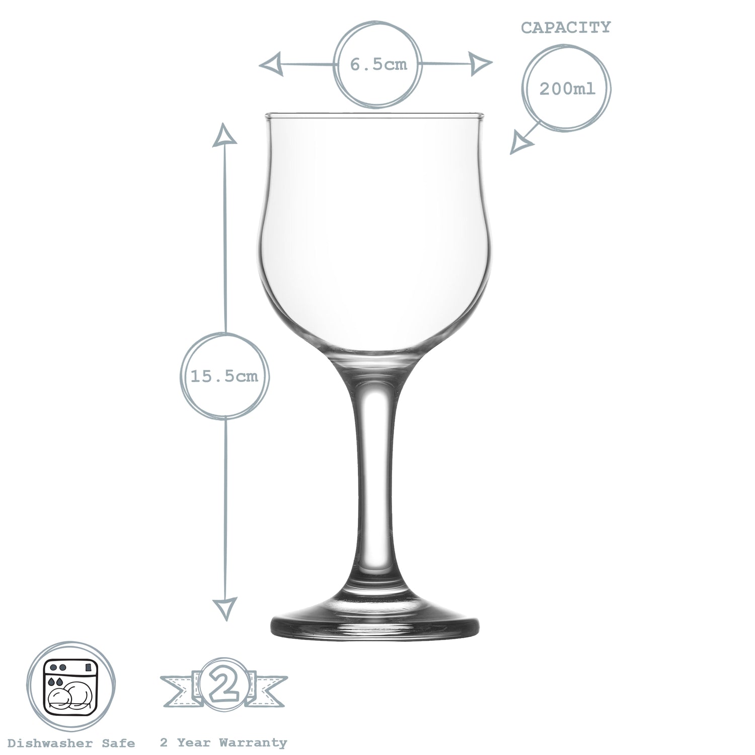 Nevakar White Wine Glass - 200ml