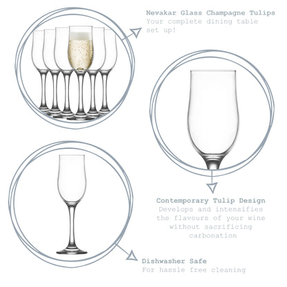Nevakar Champagne Flute - 195ml