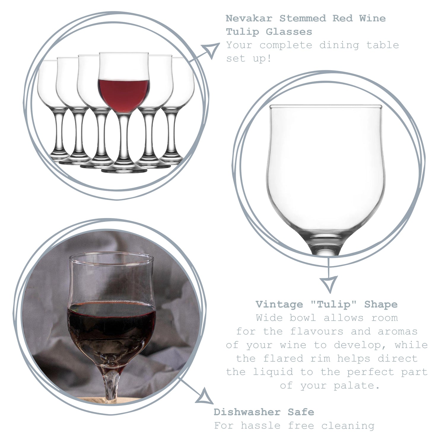 Nevakar White Wine Glass - 240ml
