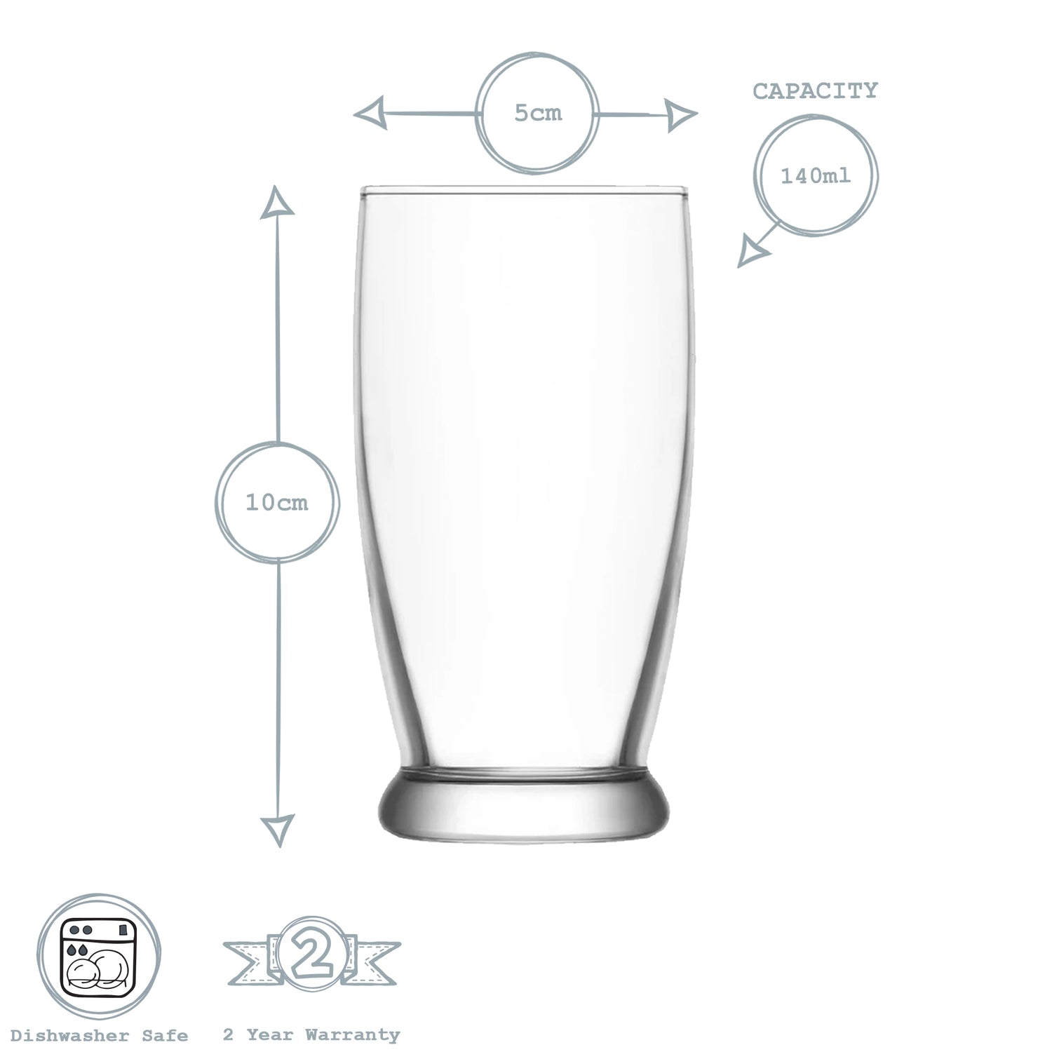 Roma Water Tumbler - 140ml