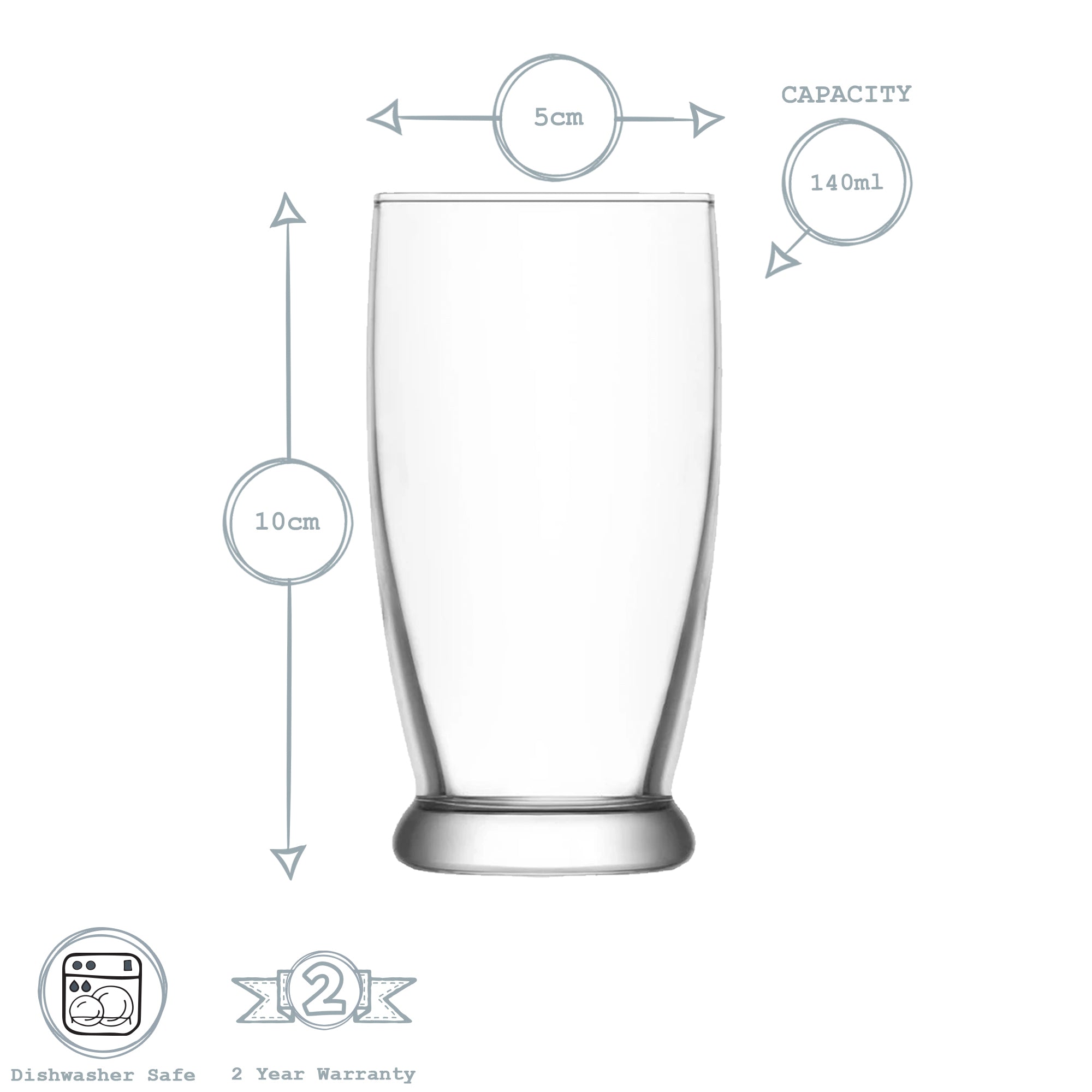 Roma Water Tumbler - 140ml